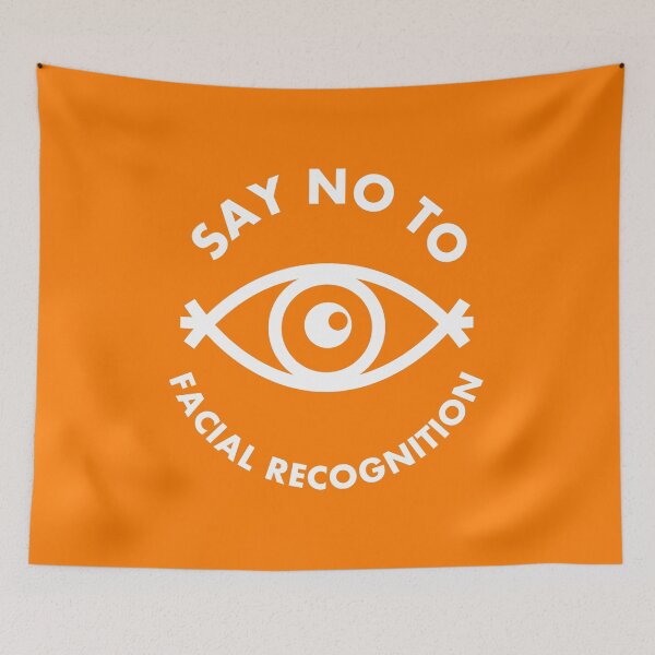 Item preview, Say No To Facial Recognition - All Seeing Eye - Orange designed and sold by MOREDANKMEMES.
