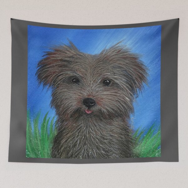 Item preview, Scruffy Yorkie Dog Portrait designed and sold by PhilipHarvey.