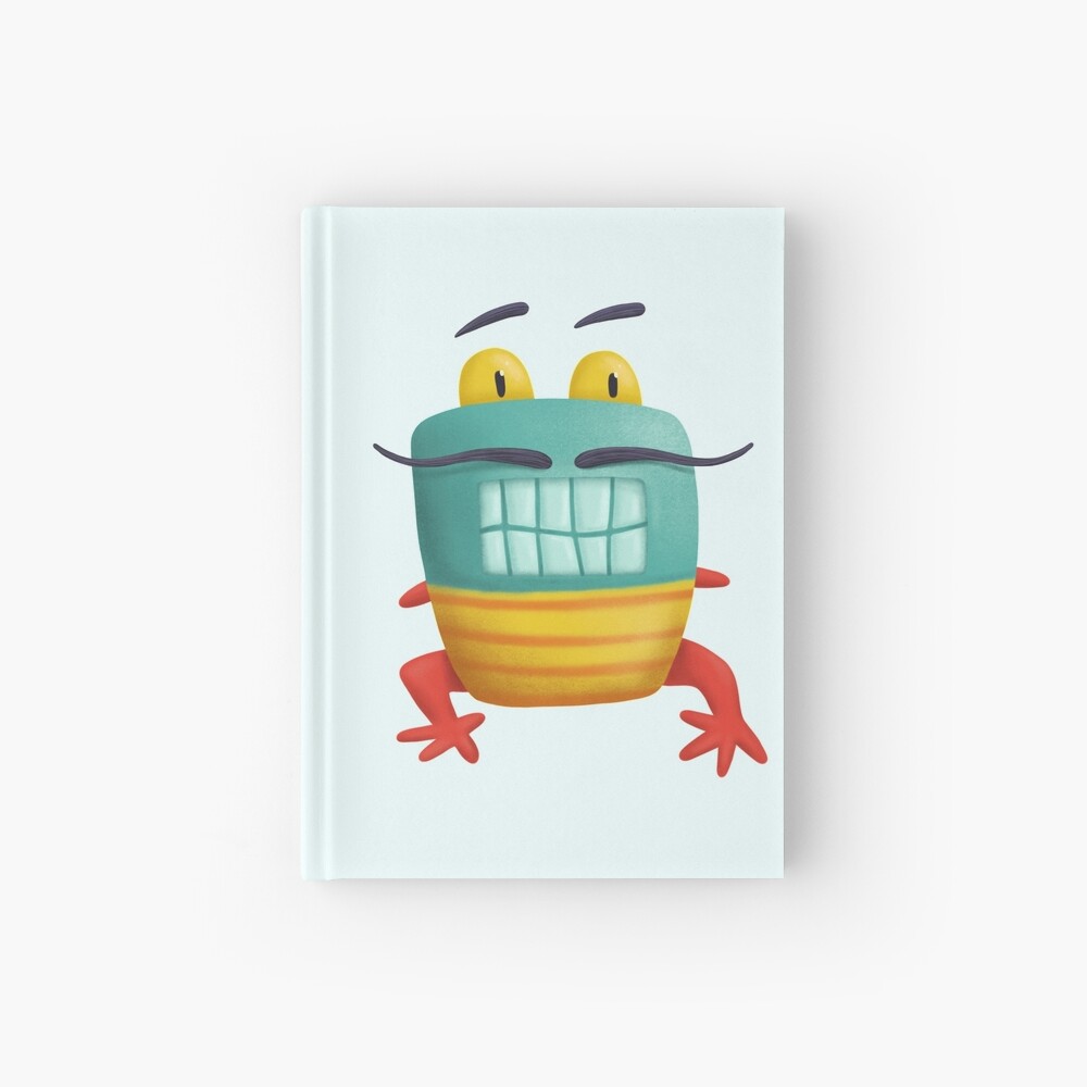 French frog monster creepy cute Hardcover Journal