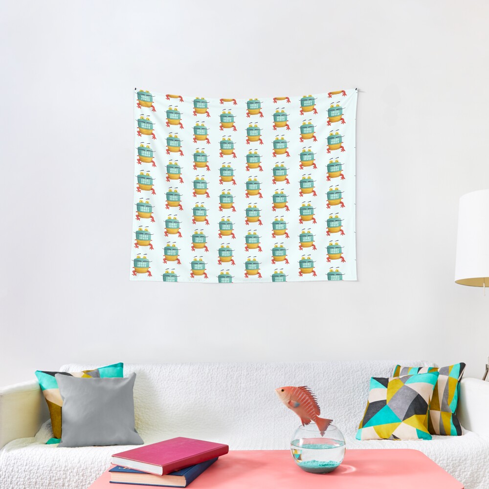 French frog monster creepy cute Tapestry