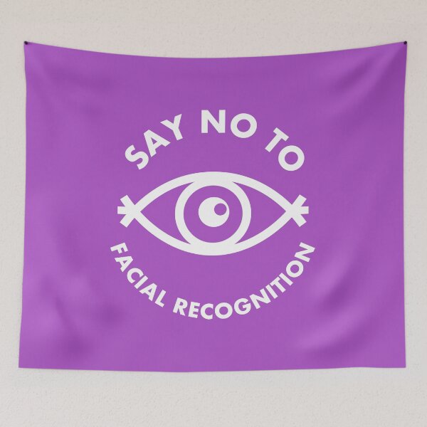 Item preview, Say No To Facial Recognition - All Seeing Eye - Purple designed and sold by MOREDANKMEMES.