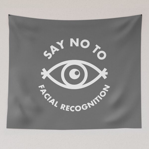 Item preview, Say No To Facial Recognition - All Seeing Eye - Grey / Gray designed and sold by MOREDANKMEMES.
