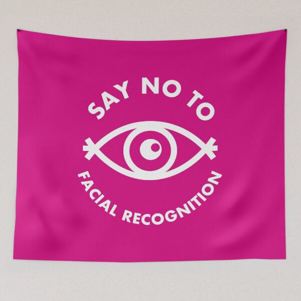 Item preview, Say No To Facial Recognition - All Seeing Eye - Magenta designed and sold by MOREDANKMEMES.