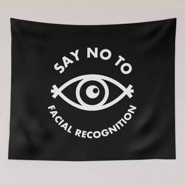 Item preview, Say No To Facial Recognition - All Seeing Eye - Black designed and sold by MOREDANKMEMES.