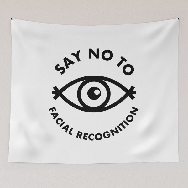 Item preview, Say No To Facial Recognition - All Seeing Eye - White designed and sold by MOREDANKMEMES.