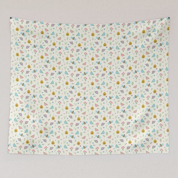 Item preview, Bee's World Floral Pattern designed and sold by theflossbox.