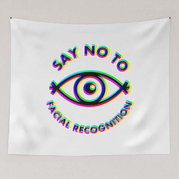 Item preview, Say No To Facial Recognition - All Seeing Eye - CMYK designed and sold by MOREDANKMEMES.