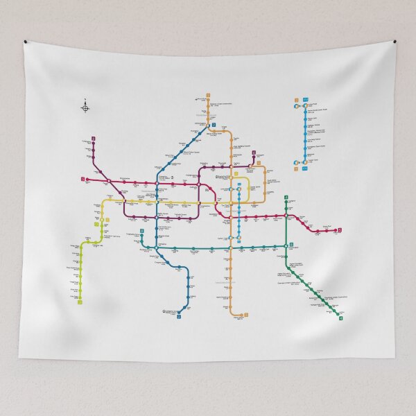 Item preview, Guangzhou Subway Map designed and sold by KALEIDOSCOPE UK.