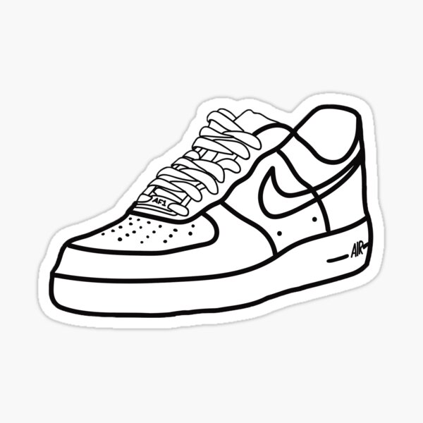 air force one shoe drawing