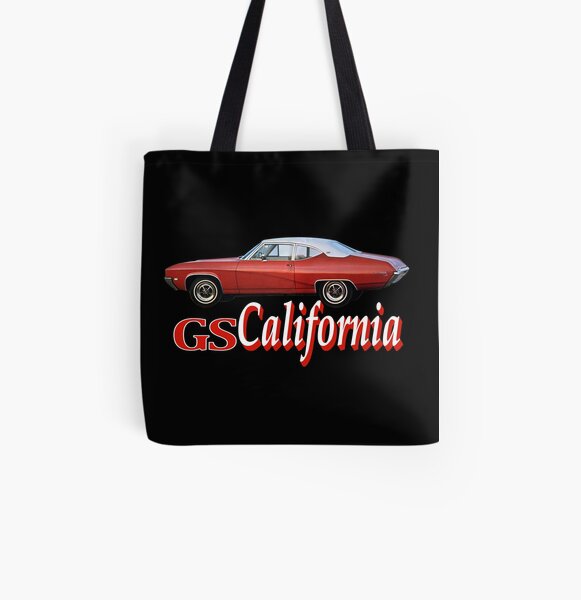 1969 Red and White Skylark GS California Muscle Car All Over Print Tote Bag