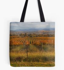 Across the vineyards just before sunset. Tote Bag