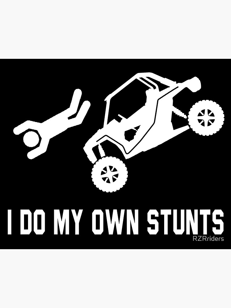 "I Do My Own Stunts SXS Crash" Sticker for Sale by RZRriders Redbubble