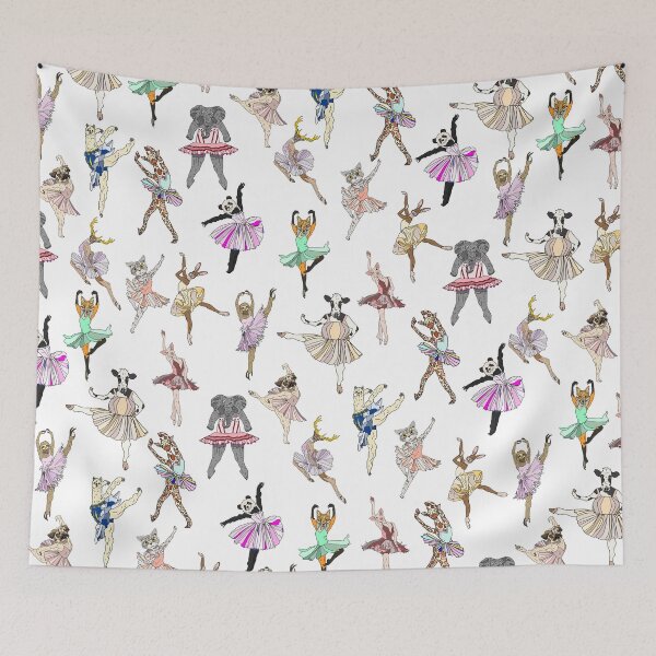 Item preview, Animal Ballerinas Vertical Pattern designed and sold by NOTSNIW ART.