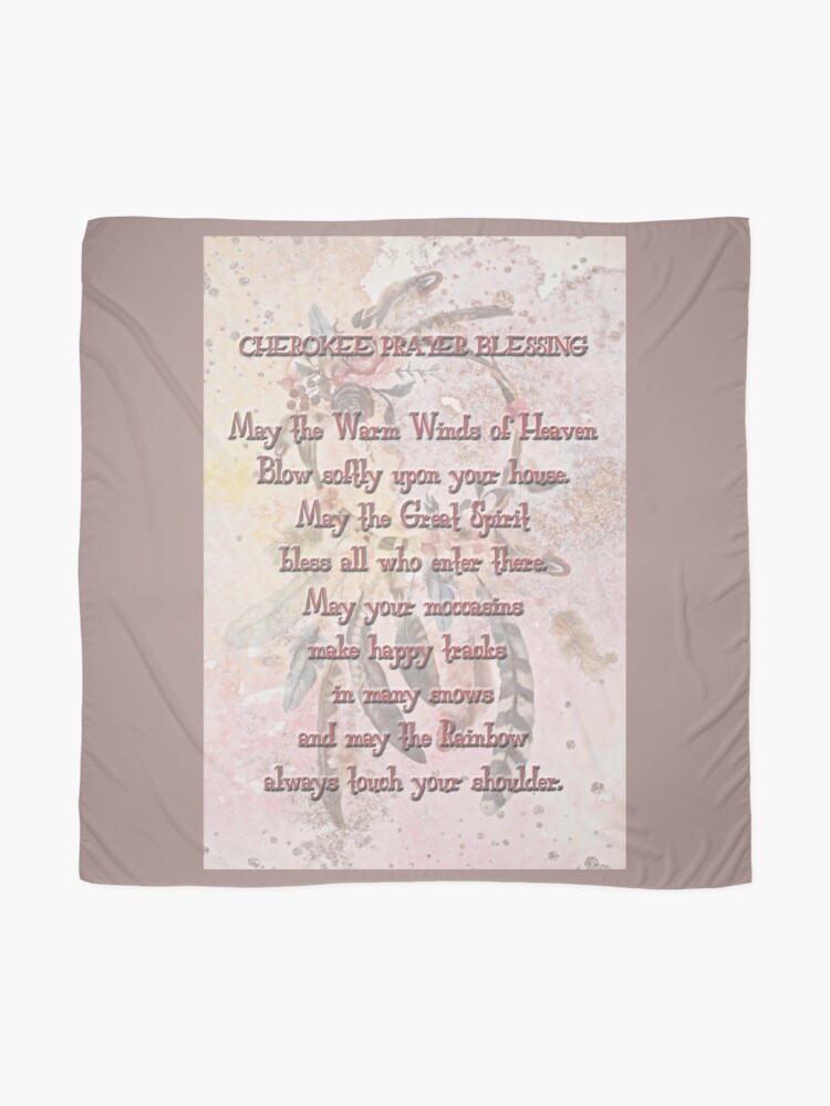 Alternate view of Cherokee Prayer Blessing Scarf
