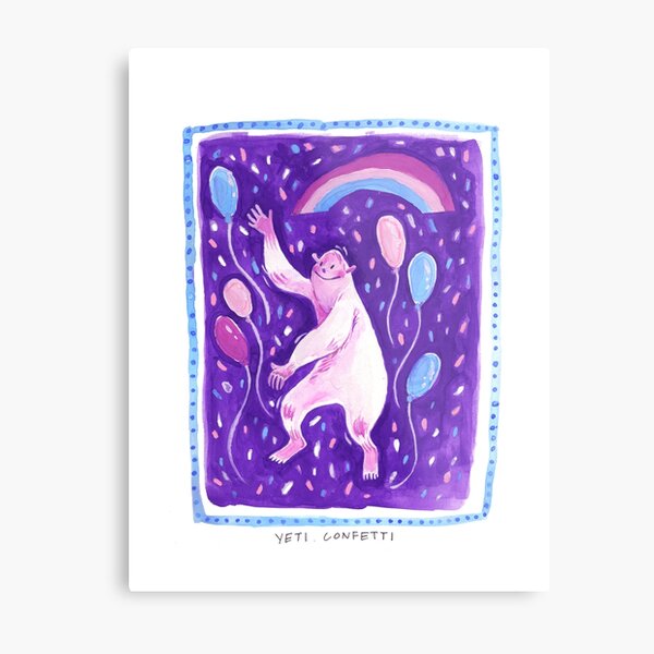 Yeti Confetti Metal Print