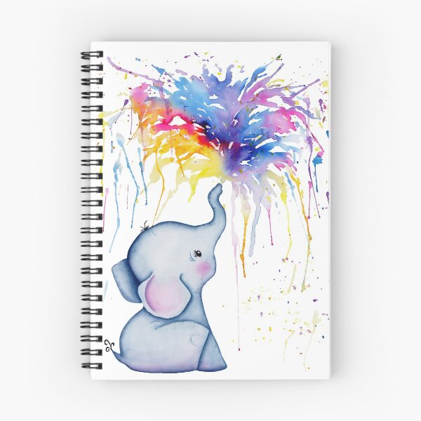 Item preview, Baby Elephant Rainbow Watercolor Painting designed and sold by Alisha Watercolors.