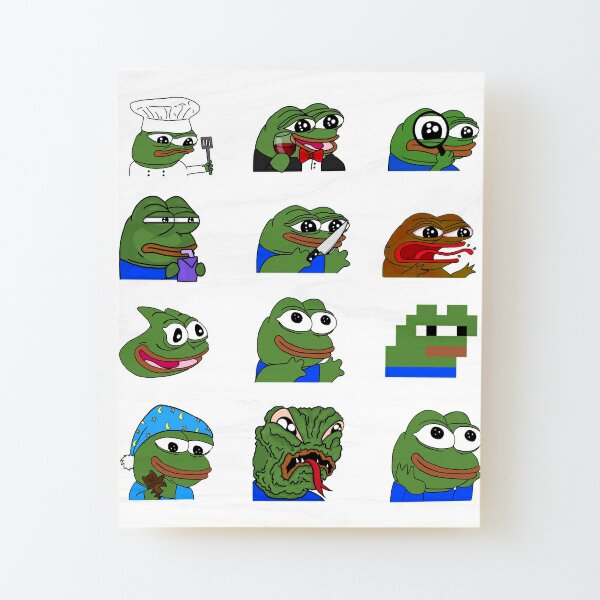 Pepega/pepe/frog Twitch Emote Happy Hyped Sad (Download Now) 