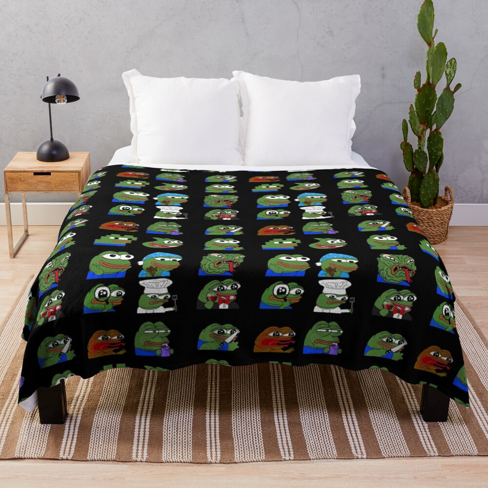 pepe peepo variety set (12 pepes edition) Throw Blanket