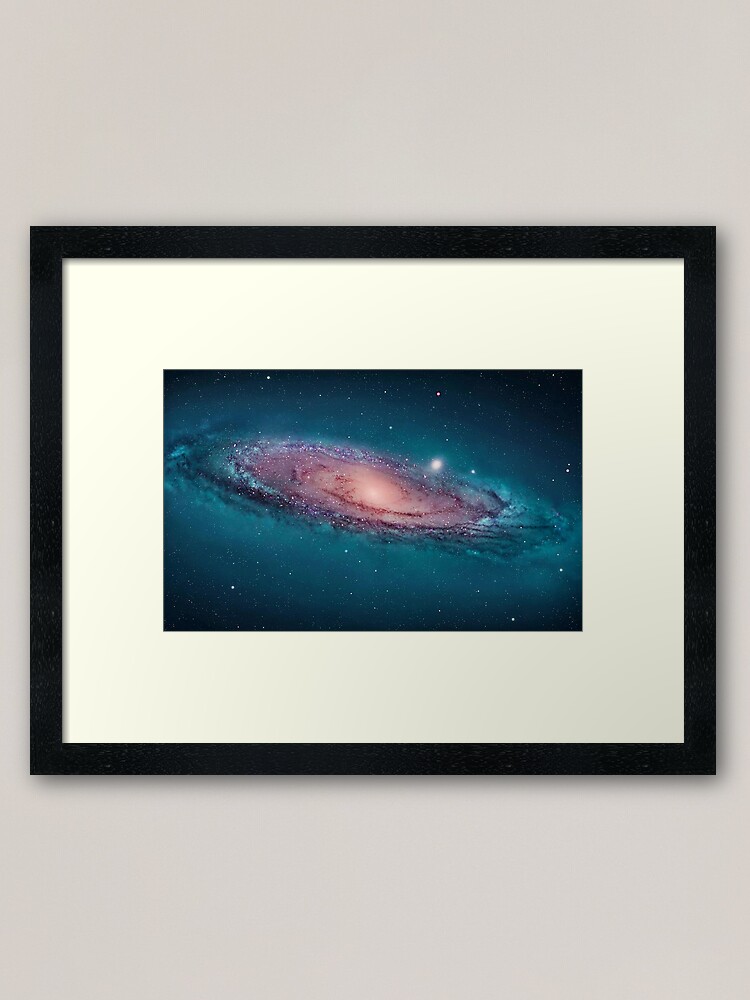 Alternate view of Andromeda Galaxy, space, astrophysics, astronomy Framed Art Print