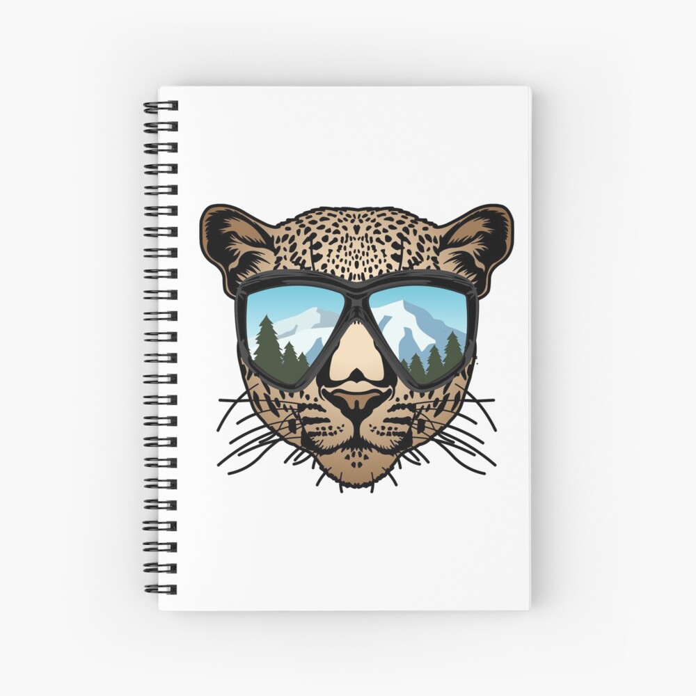 leopard ski goggles
