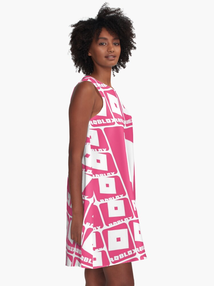 Roblox Pink Game Collage A Line Dress By Best5trading Redbubble - roblox pink dress