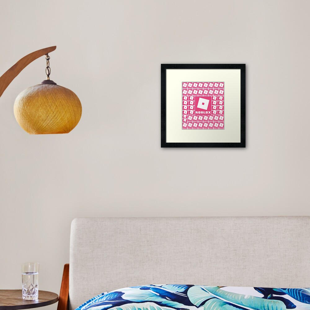 Roblox Pink Game Collage Framed Art Print By Best5trading Redbubble - glass table roblox