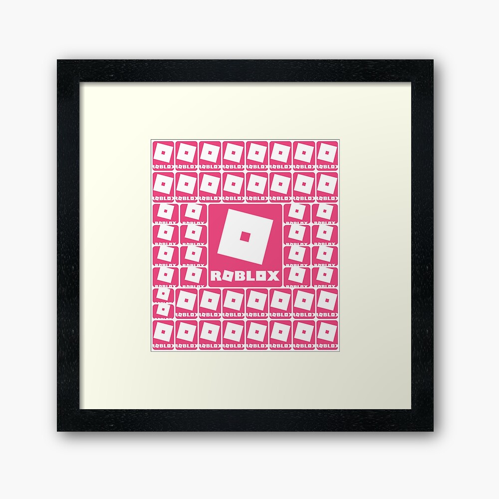 Roblox Pink Game Collage Framed Art Print By Best5trading Redbubble - pink off white shirt roblox
