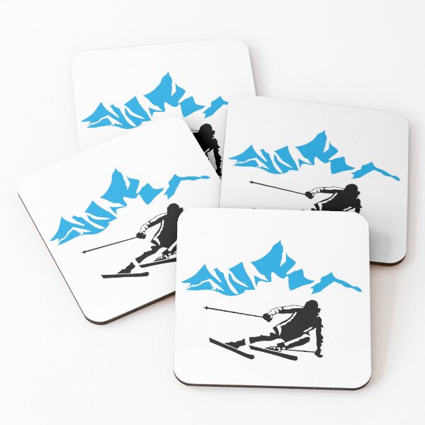 Item preview, Skiers and mountains, skiing designed and sold by claudiasartwork.