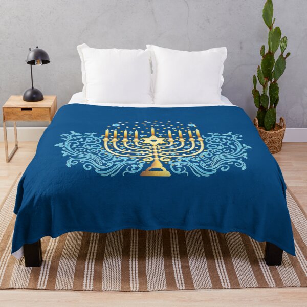 Item preview, Golden menorah for Hanukkah designed and sold by AnnArtshock.