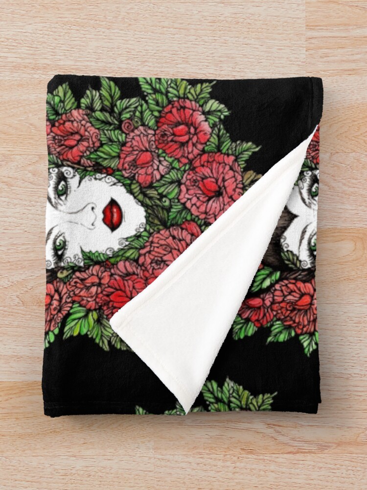 Thumbnail 3 of 6, Throw Blanket, Lovely Roses designed and sold by stickypixie.