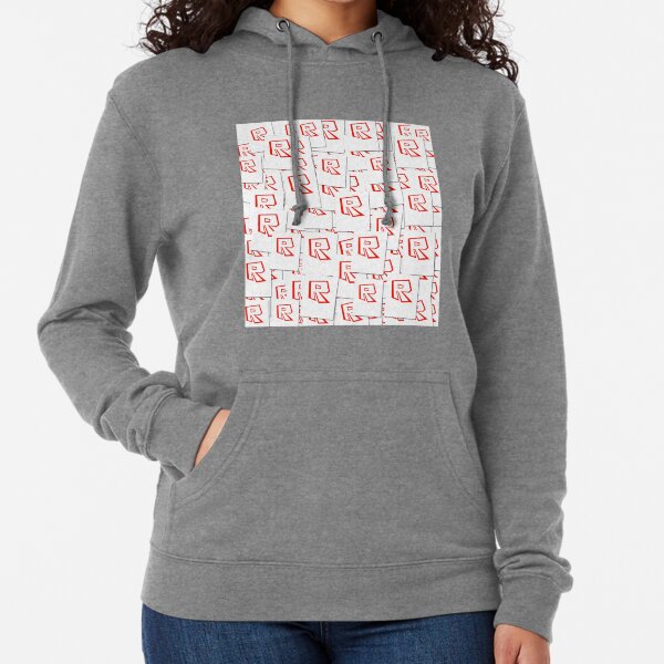 Roblox Center Logo In The Dark Lightweight Hoodie By Best5trading Redbubble - light grey hoodie roblox