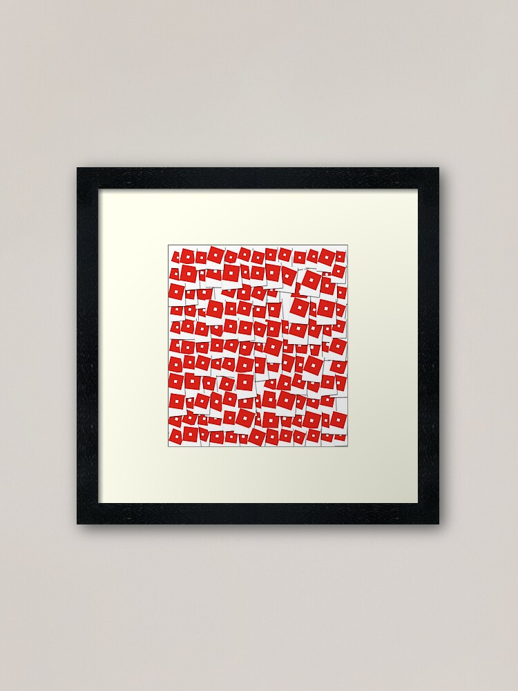 Roblox New Logo 1 Framed Art Print By Best5trading Redbubble - roblox shirt code black off white