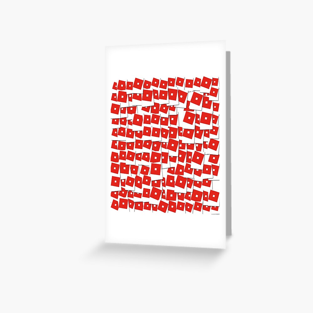 Roblox New Logo 1 Greeting Card By Best5trading Redbubble - logo roblox cards