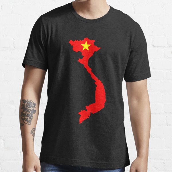 "Vietnam Country Map with Vietnamese Flag" T-shirt for Sale by robcubbon  Redbubble  vietnam t 