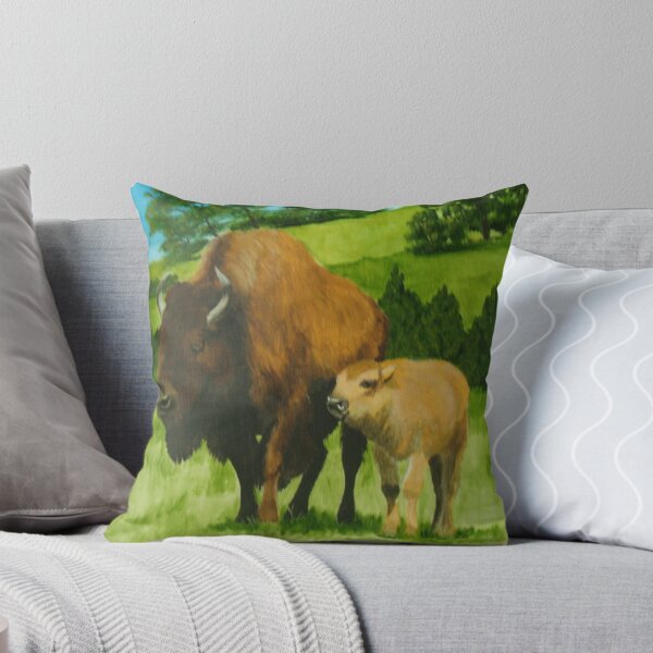 Aperçu de l'œuvre Buffalo Mom and Baby créée et vendue par BrandyHouse.
