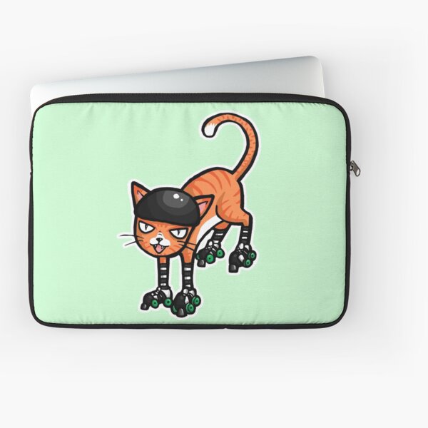 Item preview, Ginger cat on Quad Skates designed and sold by RockRollerDerby.