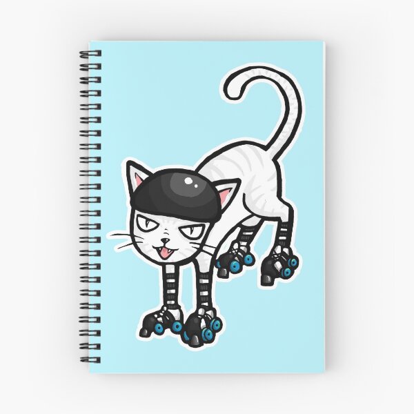 Artikelvorschau, Weiße Katze auf Viererkabel-Rochen entworfen und verkauft von RockRollerDerby.