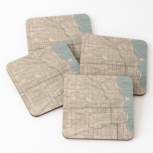 Item preview, Chicago Sepia Map designed and sold by CPTVDesign.