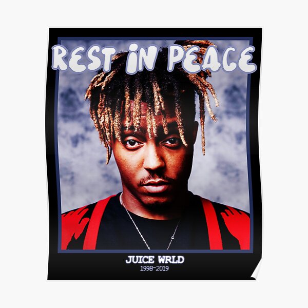 R I P Juice Wrld Poster By Hypetype Redbubble - rip juice wrld roblox