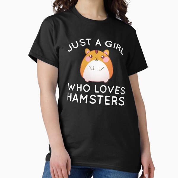 Vista previa del artículo con la obra «Solo una chica que ama a los hámsters», diseñado y vendido por cimibaka25.