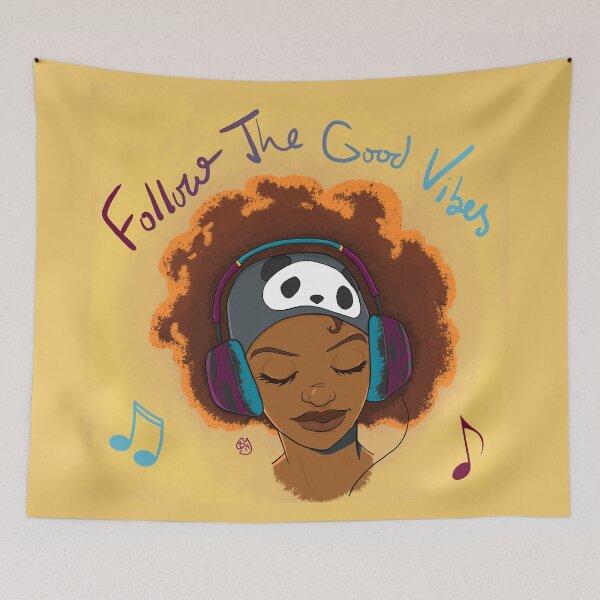Aperçu de l'œuvre Suivez les bonnes vibrations créée et vendue par Pandanimus.