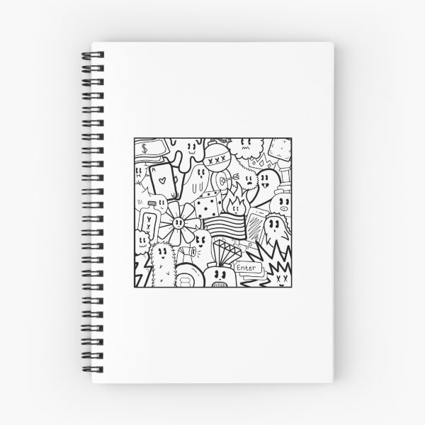 Item preview, doodle square black and white designed and sold by Kami725.