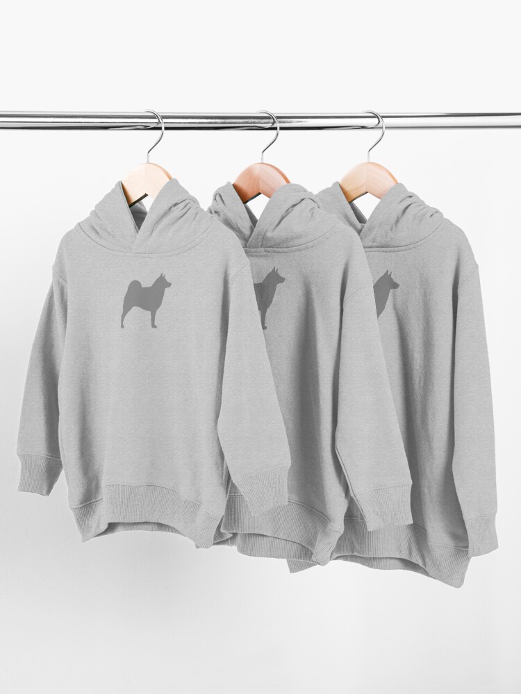 Alternate view of Norwegian Elkhound Silhouette(s) Toddler Pullover Hoodie