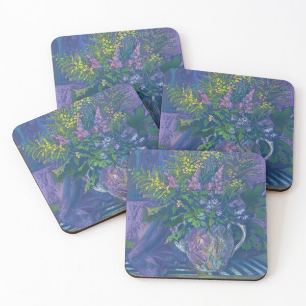 Item preview, Twilight and Goldenrod, Summer Flowers Still Life Pastel designed and sold by Julia Khoroshikh.