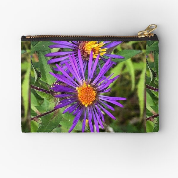 Purple flowers, autumn flowers, flowers Zipper Pouch