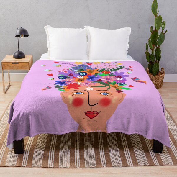 Item preview, Copy of  La fée des abeilles et des fleurs on pale pink designed and sold by AWAarts.