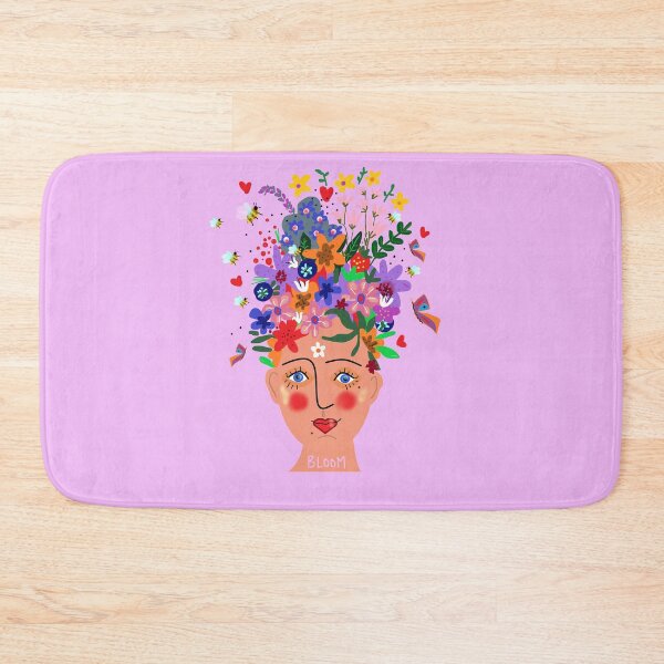 Item preview, Copy of  La fée des abeilles et des fleurs on pale pink designed and sold by AWAarts.