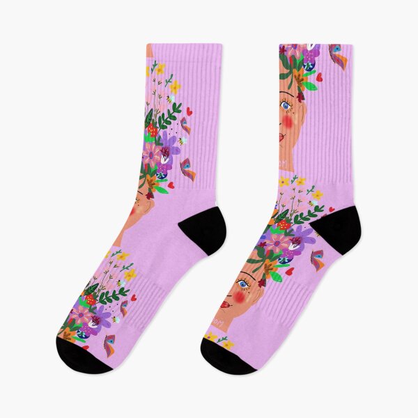 Item preview, Copy of  La fée des abeilles et des fleurs on pale pink designed and sold by AWAarts.