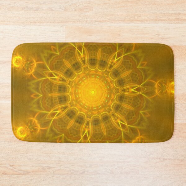 Item preview, Mandala Lace Lines Warm Glow Yellow Background designed and sold by miraminerva09.