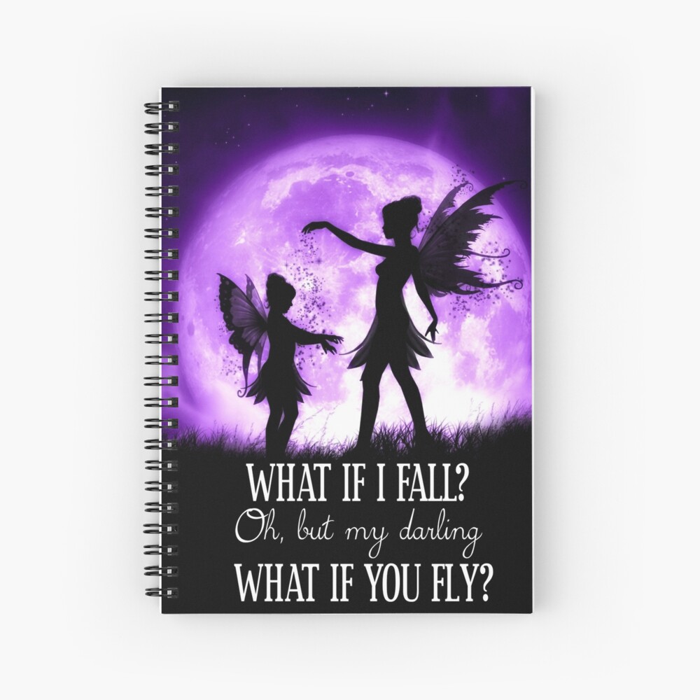 What If I Fall Oh But My Darling What If You Fly Hardcover Journal By Juliefainart Redbubble